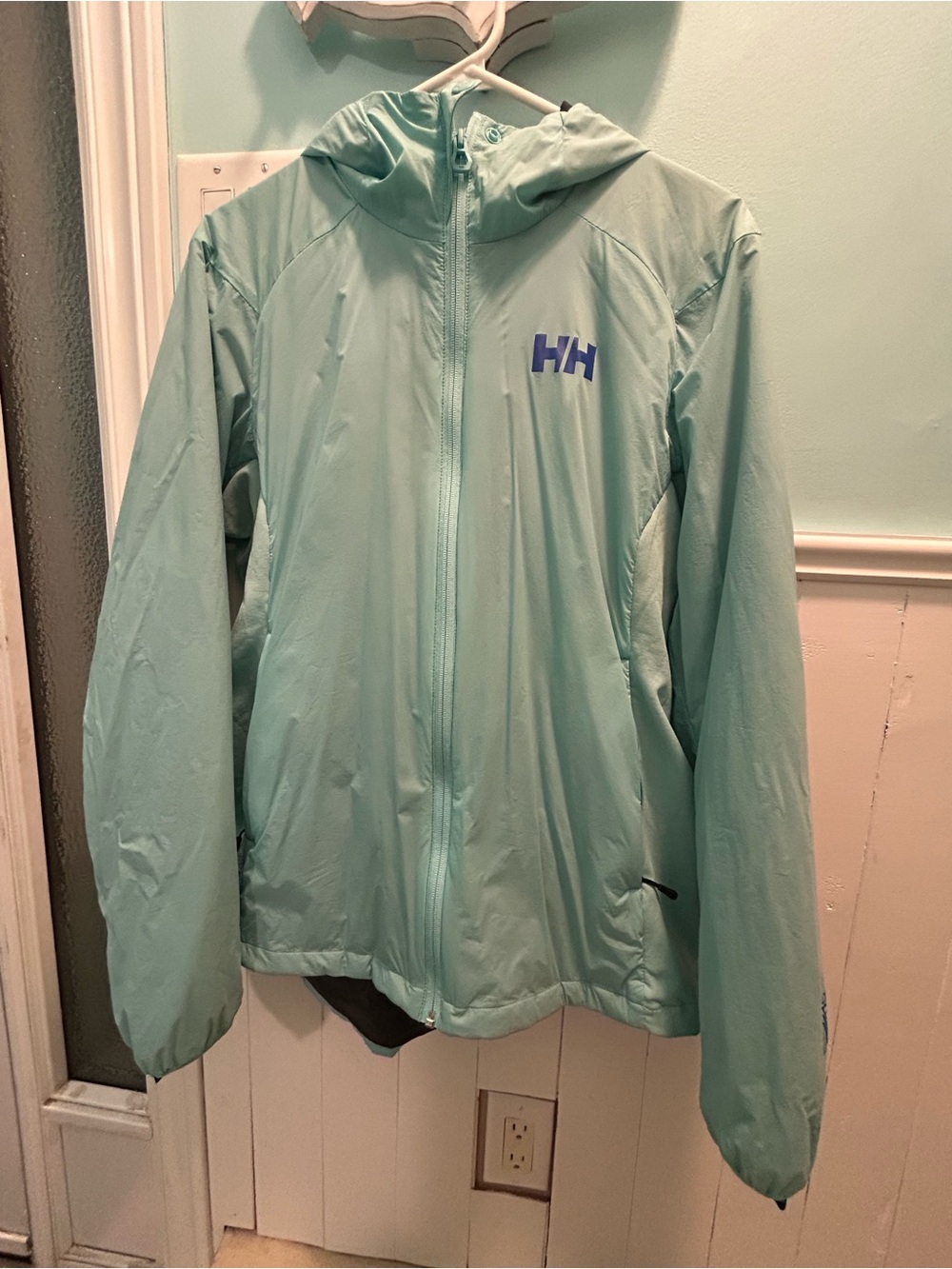 Helly Hansen Light blue Hooded Windbreaker with HH Logo